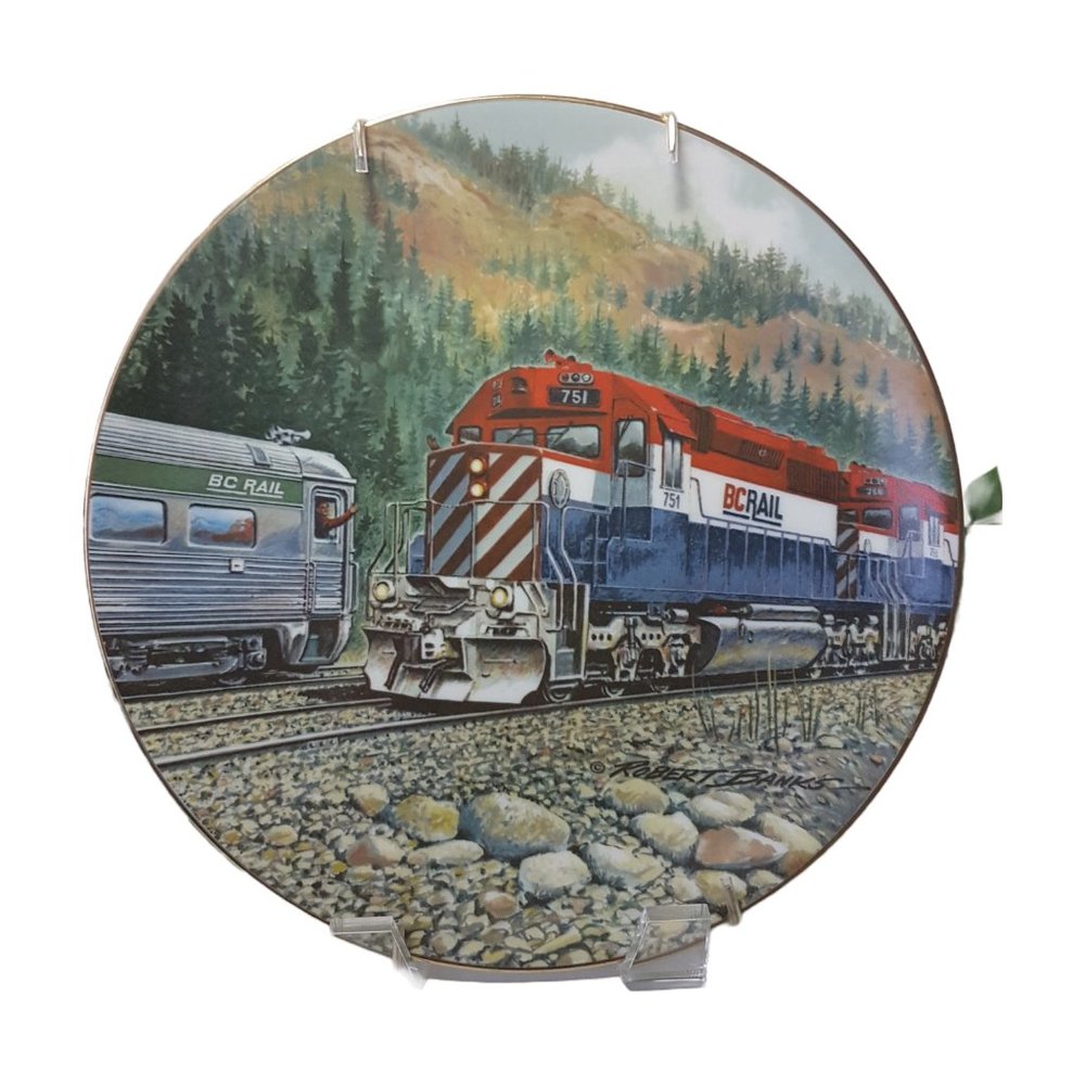 BC Rail 75th Anniversary Collectors Plate Brunswick Meet British Columbia